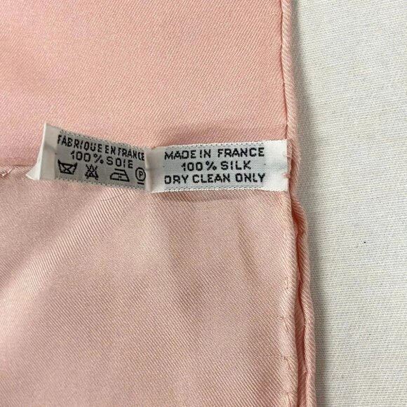 HERMES Carre 90 - Light Pink Dark Gray Gold Scarf - Picture 3 of 6